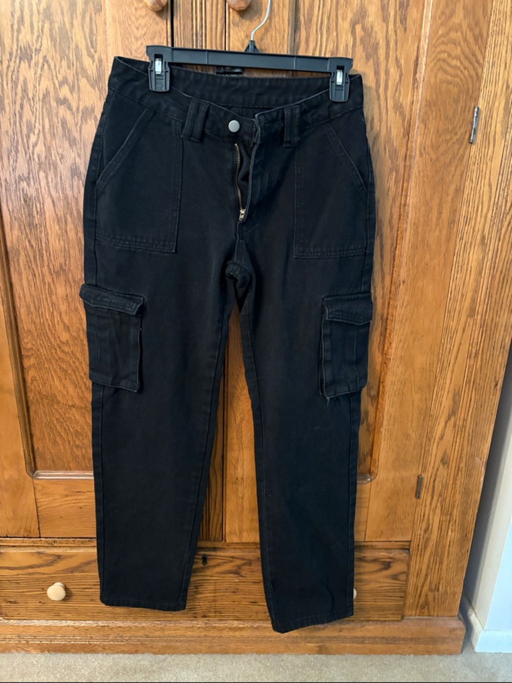 SHEIN Black Cargo Jeans